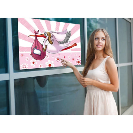 Geboortevlag Meisje 90cm - Partywinkel - 8714572092760