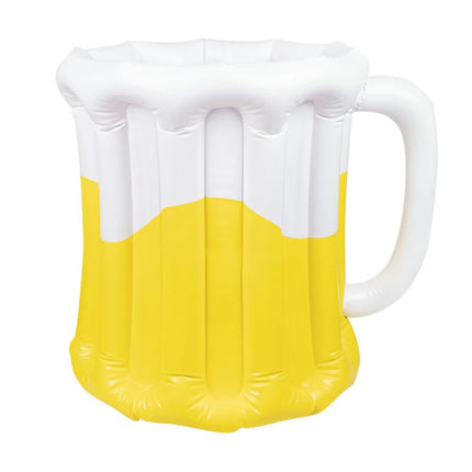 Geel Witte Bierpul Opblaasbaar 46cm van Boland koop je bij Partywinkel