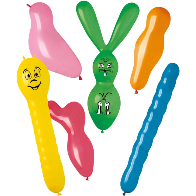 Gekleurde Ballonnen Dieren 6st van Folat koop je bij Partywinkel