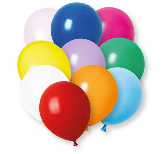 Gekleurde Ballonnen Latex 30cm 10st van Unique koop je bij Partywinkel