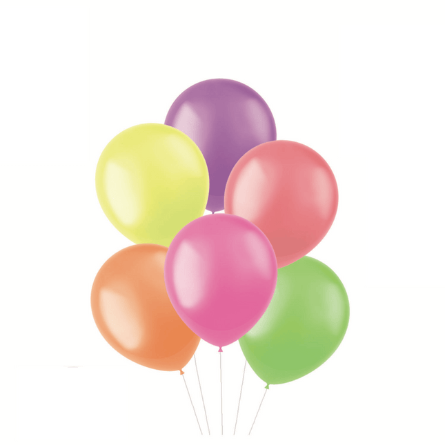 Gekleurde Ballonnen Neon 30cm 100st van Folat koop je bij Partywinkel