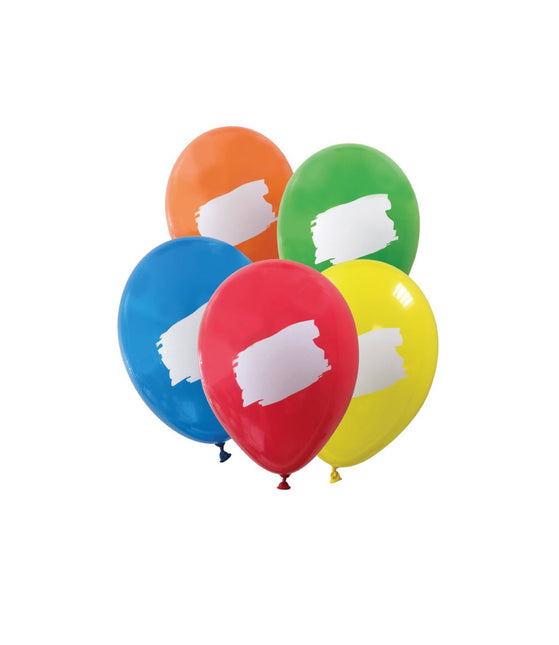 Gekleurde Ballonnen Schrijfbaar Leeg 27cm 6st van Procos koop je bij Partywinkel