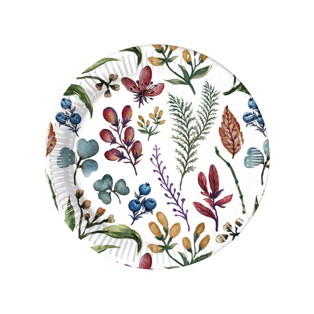 Gekleurde Borden Herbs 20cm 8st van Procos koop je bij Partywinkel