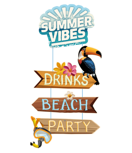 Gekleurde Deurbord Summer Vibes 60cm van Paper Dreams koop je bij Partywinkel
