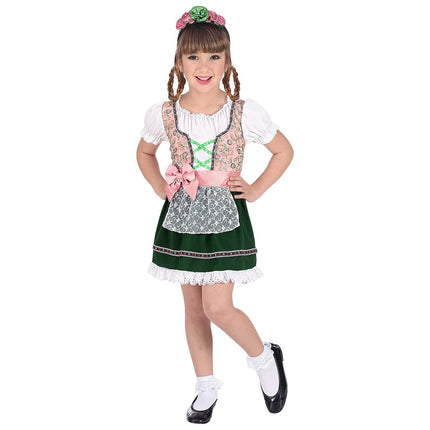 Gekleurde Dirndl Jurk Oktoberfest Meisje van Widmann koop je bij Partywinkel