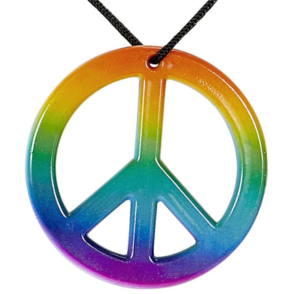 Gekleurde Hippie Ketting Regenboog van Widmann koop je bij Partywinkel