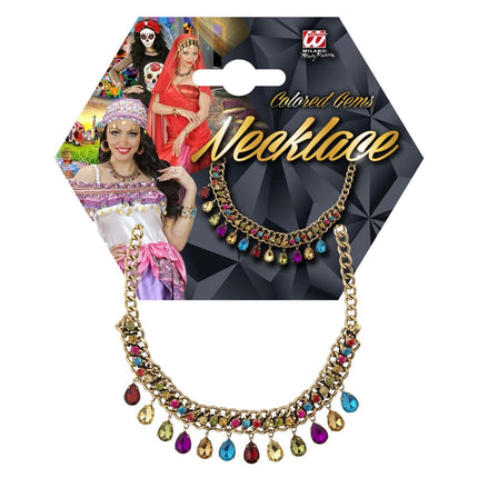 Gekleurde Ketting Stenen van Widmann koop je bij Partywinkel
