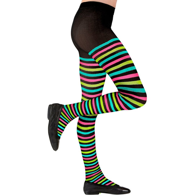 Gekleurde Maillot Kind Streepjes van Widmann koop je bij Partywinkel