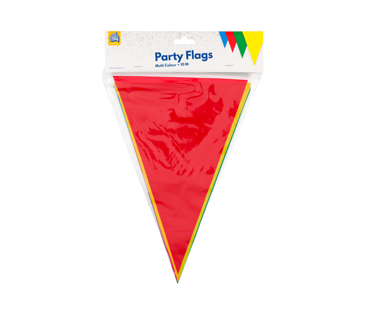 Gekleurde Slinger Plastic 10m - Partywinkel - 8716764235955