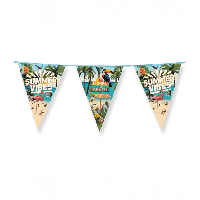 Gekleurde Slinger Summer Vibes 10m van Paper Dreams koop je bij Partywinkel