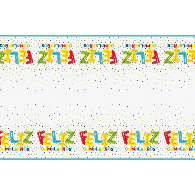 Gekleurde Tafelkleed Feliz van Unique koop je bij Partywinkel