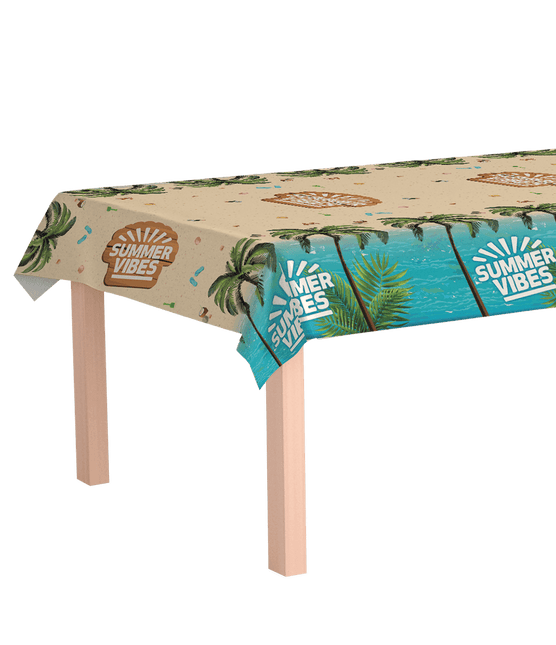 Gekleurde Tafelkleed Summer Vibes 2,74m van Paper Dreams koop je bij Partywinkel