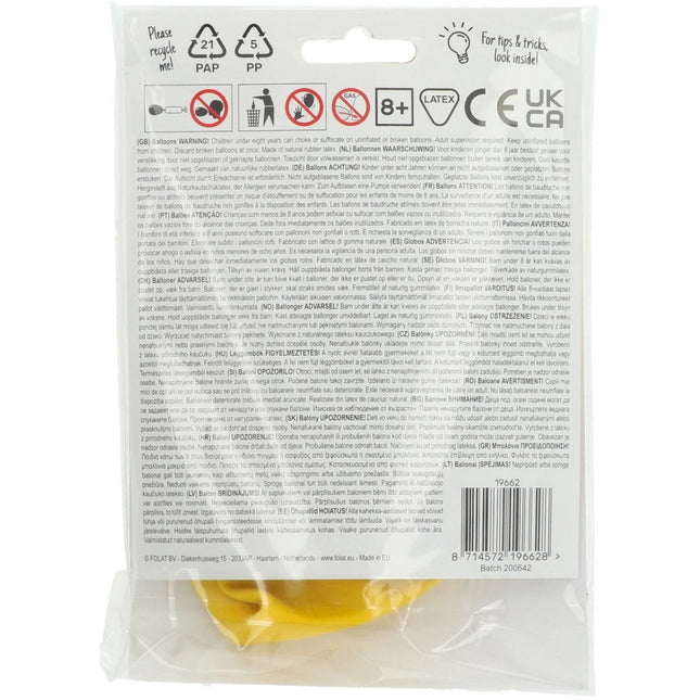 Gele Ballon Tuscan Yellow 80cm van Folat koop je bij Partywinkel