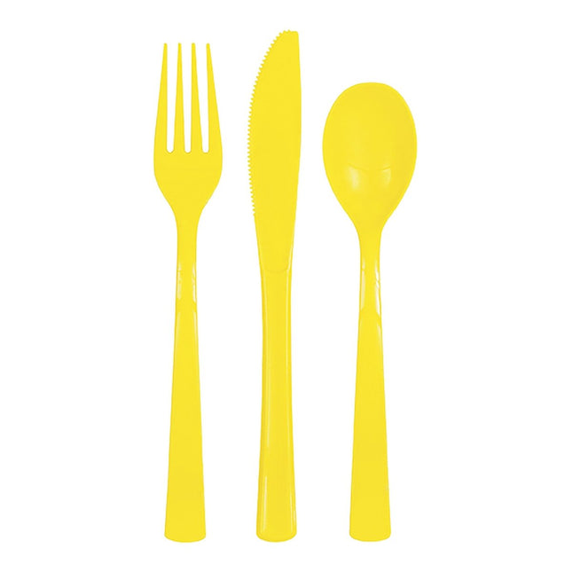 Gele Bestek 18st van Unique koop je bij Partywinkel