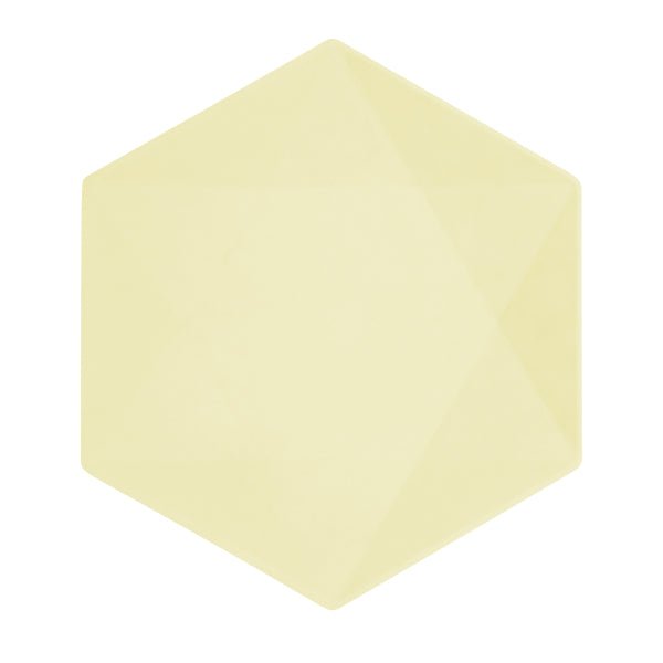 Gele Borden Zeshoek 26cm 6st van Riethmueller koop je bij Partywinkel