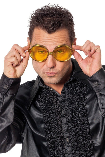 Gele Bril 70'S van Wilbers & Wilbers koop je bij Partywinkel