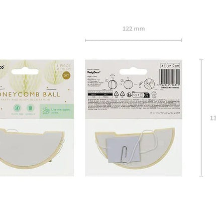 Gele Honeycomb 10cm van Partydeco koop je bij Partywinkel