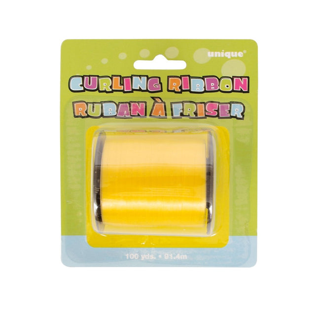Gele Lint 91,4m van Unique koop je bij Partywinkel