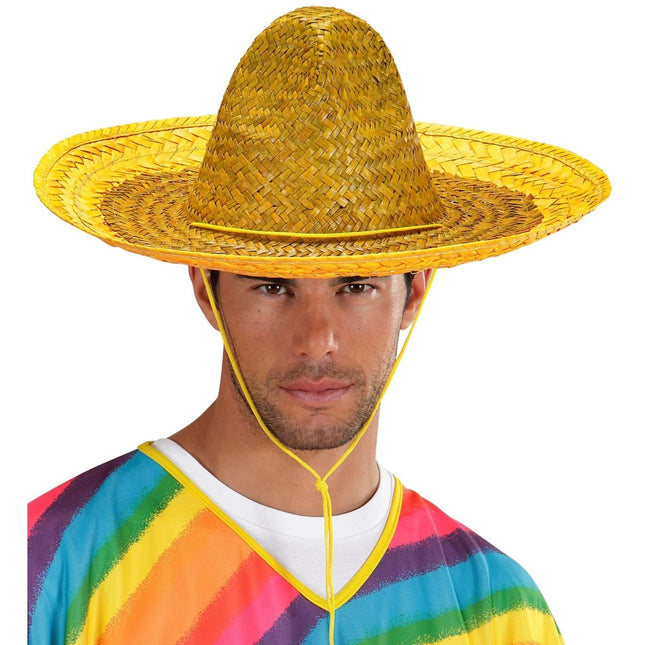 Gele Sombrero 48cm van Widmann koop je bij Partywinkel