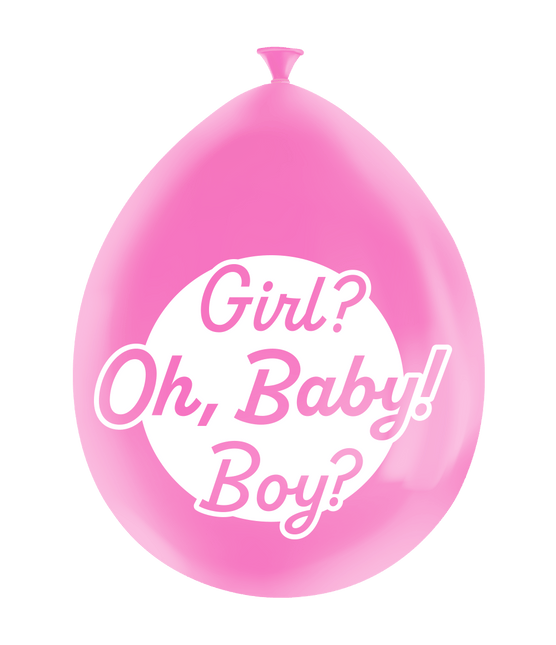 Gender Reveal Ballonnen 30cm 8st van Paper Dreams koop je bij Partywinkel