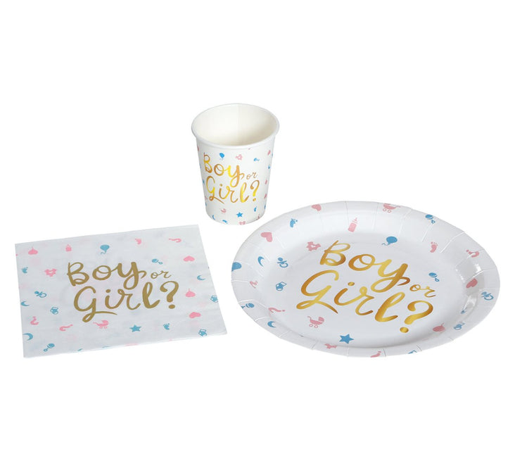 Gender Reveal Bekers 200ml 6st van Fiestas Guirca koop je bij Partywinkel