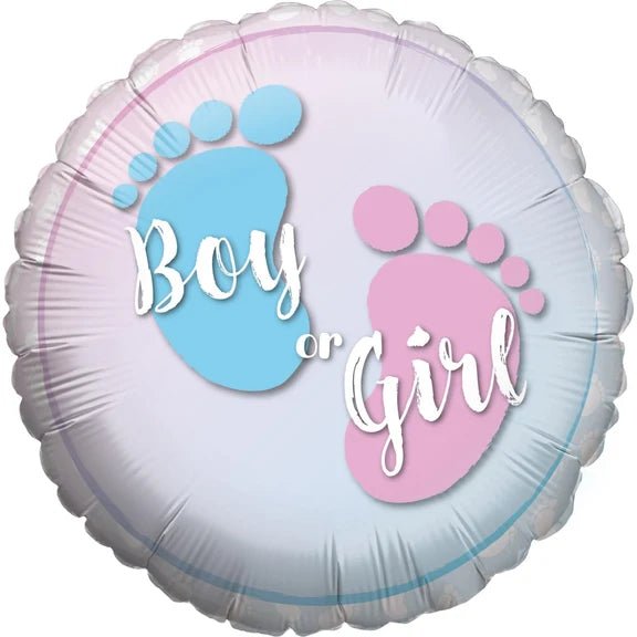 Gender Reveal Helium Ballon Boy Or Girl Leeg 45cm van VDV Benefit koop je bij Partywinkel