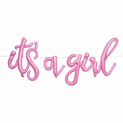Gender Reveal Letterslinger It'S A Girl 2,4m van Creative Converting koop je bij Partywinkel