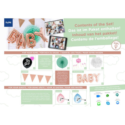 Gender Reveal Meisje Feestpakket van Folat koop je bij Partywinkel