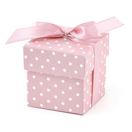 Geschenkdoosjes Stip Lichtroze 5,2cm 10st van Partydeco koop je bij Partywinkel