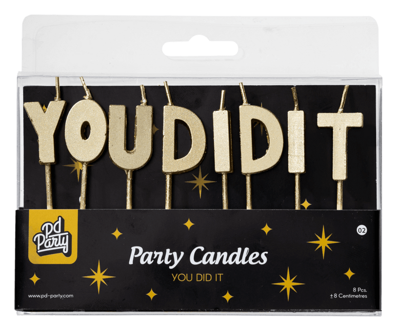 Geslaagd Kaarsen You Did It 14cm van Paper Dreams koop je bij Partywinkel