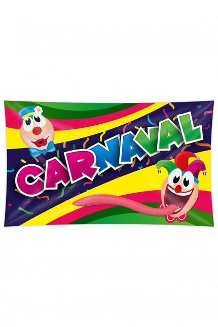 Gevelvlag Carnaval 90X150 van PartyXplosion koop je bij Partywinkel