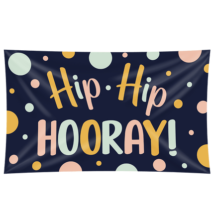 Gevelvlag Hip Hip Hooray 1.5m van Paper Dreams koop je bij Partywinkel