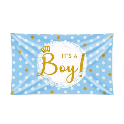 Gevelvlag It'S A Boy! 1,5m van Paper Dreams koop je bij Partywinkel
