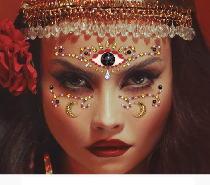 Gezicht Stickers Juwelen van Fiestas Guirca koop je bij Partywinkel