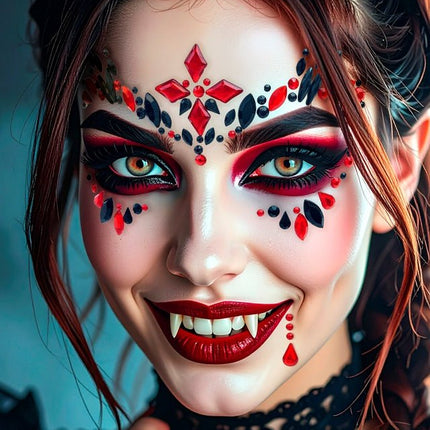 Gezichtsdecoratie Vampier Halloween van Widmann koop je bij Partywinkel