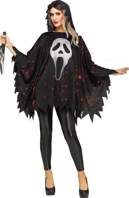 Ghostface Poncho van Partychimp koop je bij Partywinkel
