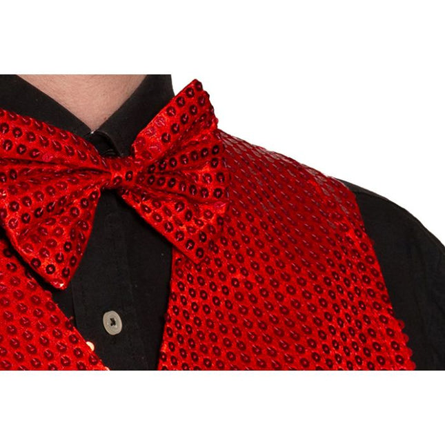 Gilet + Strik Rood van Partychimp koop je bij Partywinkel