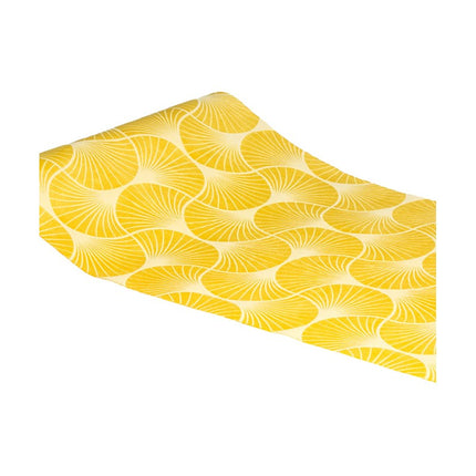 Camino de Mesa Amarillo Estampado Gingko 3m
