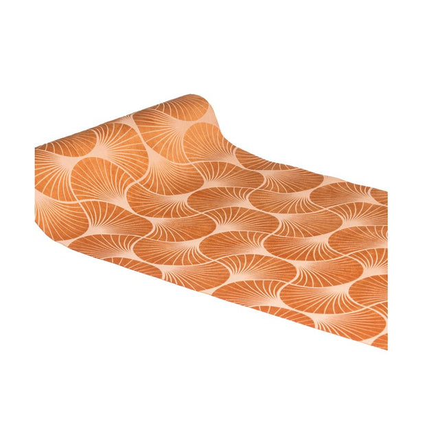 Camino de Mesa Naranja Estampado Gingko 3m