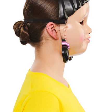 Máscara Muñeca Niña - Juego del Calamar