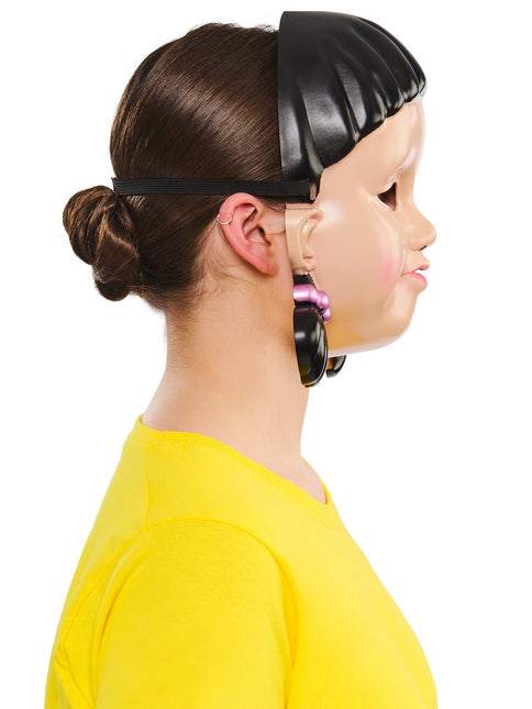 Máscara Muñeca Niña - Juego del Calamar