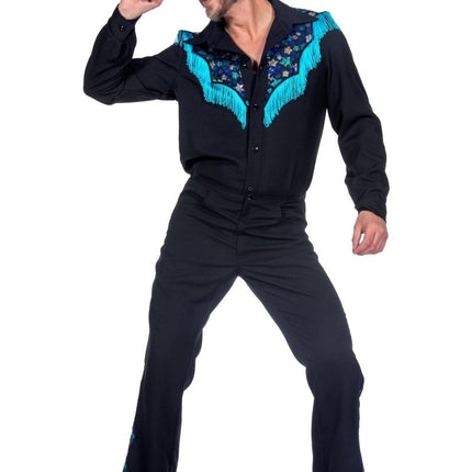 Glamorous western outfit zwart - Partywinkel - 8720059068708