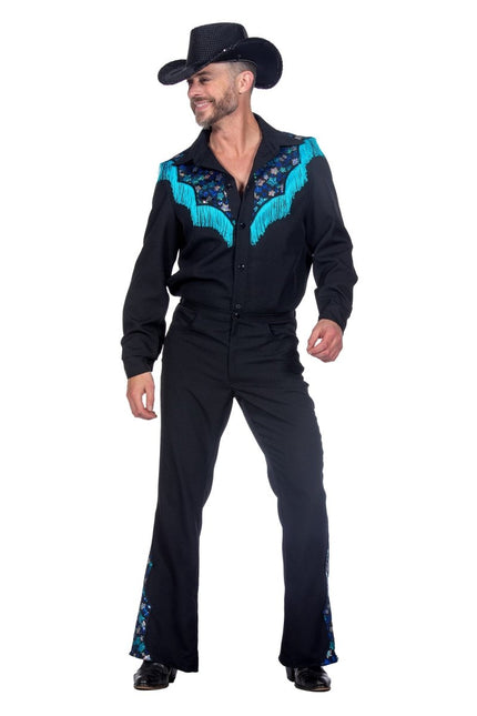 Glamorous western outfit zwart - Partywinkel - 8720059068708