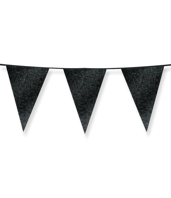 Banderas de purpurina 20 x 30 cm - Negro