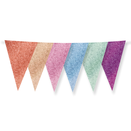 Banderas de purpurina 20 x 30 cm - Multicolor