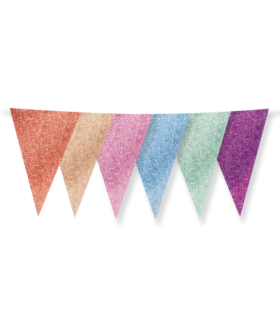 Banderas de purpurina 20 x 30 cm - Multicolor
