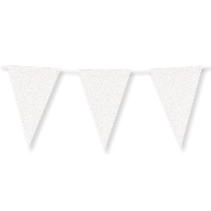 Banderas de purpurina 20 x 30 cm - Blanco