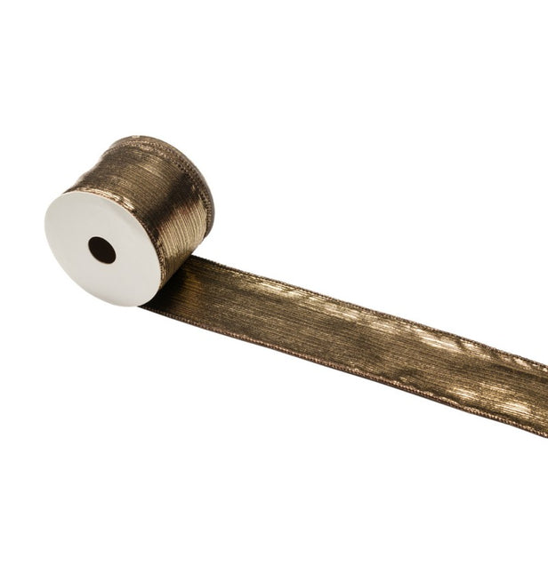 CINTA DE TELAR NEGRO/ORO BRILLANTE 6,3 CM X 3 M