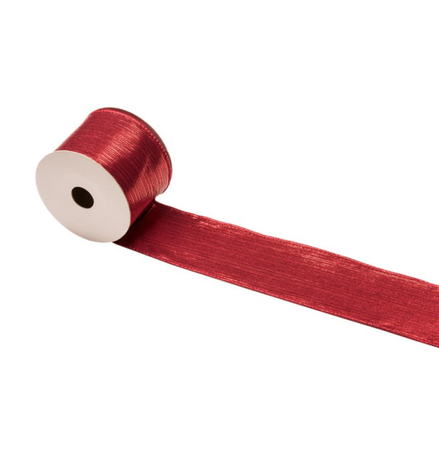 TELAR-LINTA ROJO BRILLANTE 6,3 CM X 3 M