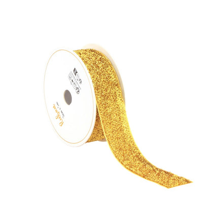 CINTA DE PURPURINA DORADA 25 MM X 3 M